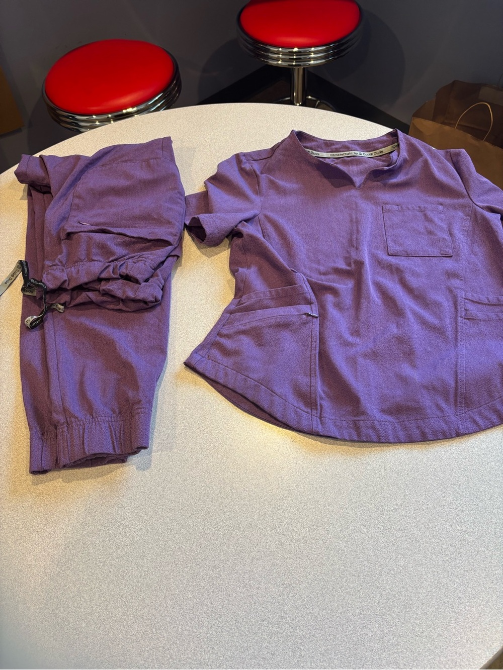 Cuddl Duds Purple Women's Drawstring Joggers
